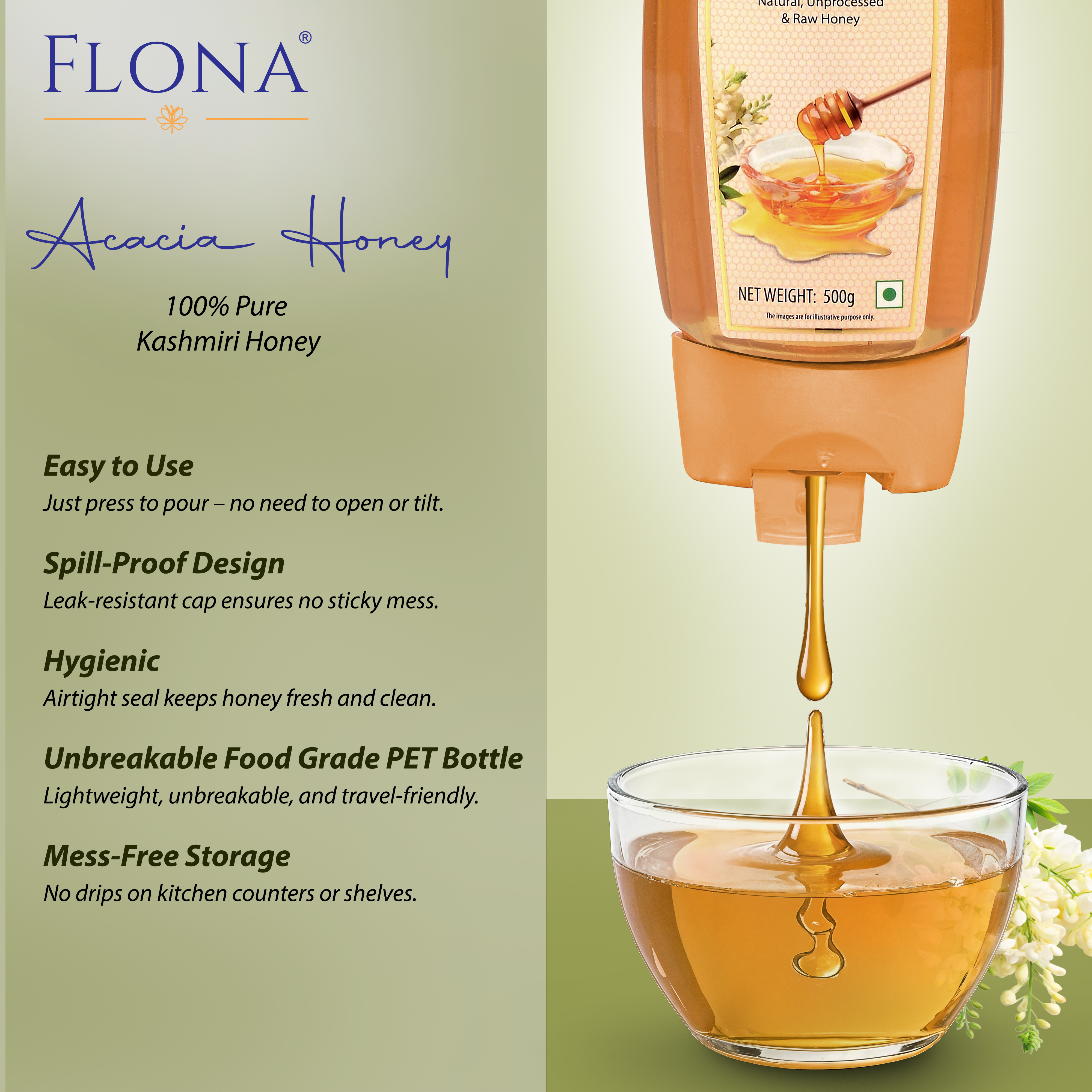 FLONA Kashmiri Acasia Honey