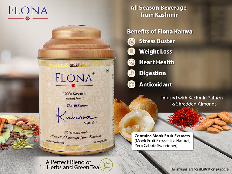 Flona Kashmiri Kahwa Premix (sugar free)