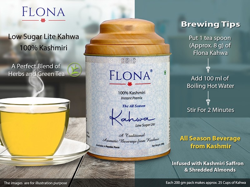 Flona Kashmiri Kahwa Premix (low sugar lite)
